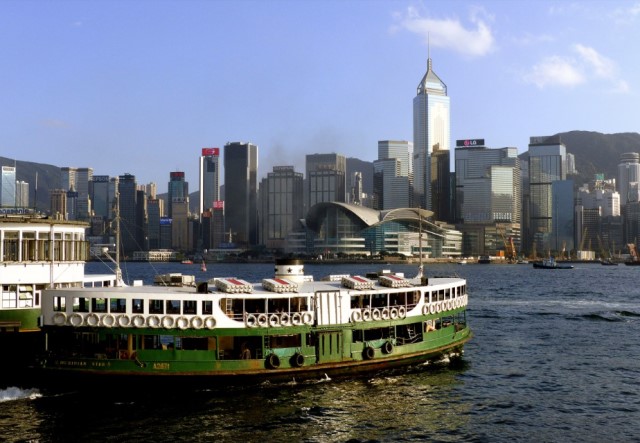 Junk Boat and Star Ferry Hong Kong